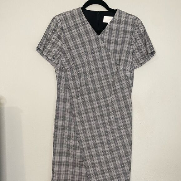 Hugo Boss Dirmala White Black Short Sleeve Sheath Dress - Picture 6 of 13